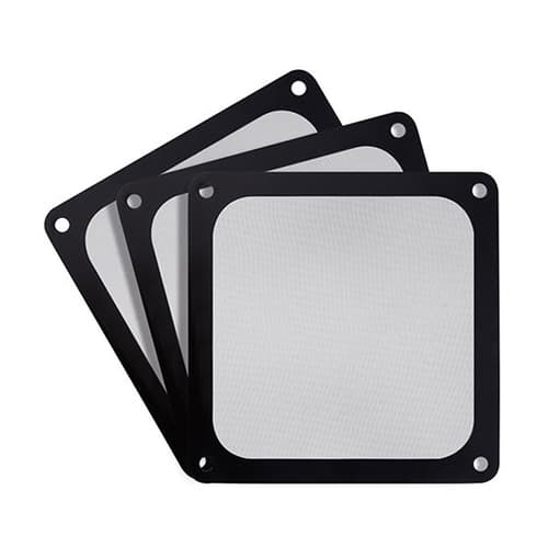 SilverStone FF123 Cabinet Fan Filters For 120 mm Cabinet Fan (Black - Triple Pack)